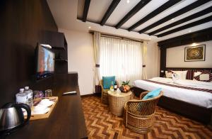 Skye Inn Kathmandu客房内的一张或多张床位