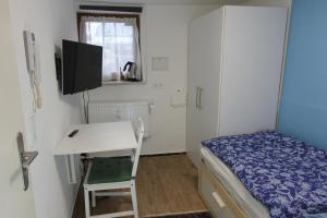 TV a/nebo společenská místnost v ubytování Kleine Wohnung für Singles