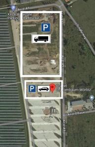 a map of a road with traffic signs on it at Roatel Oranienbaum-Wörlitz (A9) my-roatel-com in Oranienbaum-Wörlitz