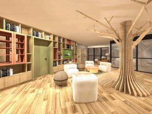 Area soggiorno di ibis Styles Guéret