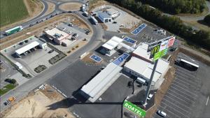 Letecký snímek ubytování Roatel Wörrstadt A63 my-roatel-com
