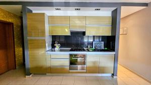 Kuchyň nebo kuchyňský kout v ubytování Apartment Zaralux