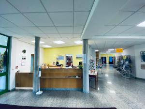 a lobby of a store with a cash counter and a practition at Schönstattzentrum Aulendorf in Aulendorf