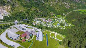 an aerial view of a park in the mountains at Campingplatz Mauterndorf in Mauterndorf