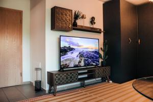 TV a/nebo společenská místnost v ubytování Sunnybelle Appartements Medingen