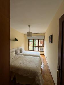 a bedroom with a bed and a window at Duplex Arriondas in Arriondas
