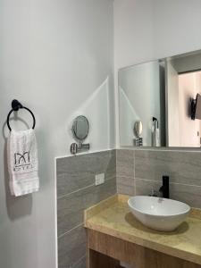 Koupelna v ubytování M A Hotel