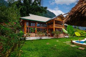 Zahrada ubytování Moc Home Sapa