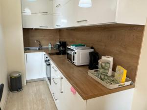 A kitchen or kitchenette at Emerald Buddha Apartment