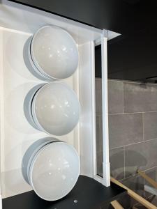 Koupelna v ubytování Goldstadt Apartments Pforzheim + 82 fotografií