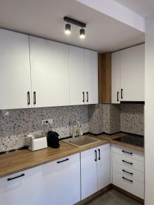 Una cocina o cocineta en Apartman DivčiMonte