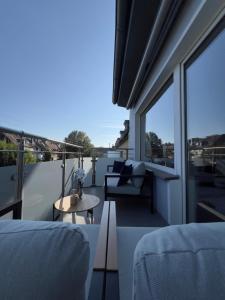 Balkón nebo terasa v ubytování Excellence Deluxe Suite mit Balkon & Stadtblick - zentral an der Messe Essen