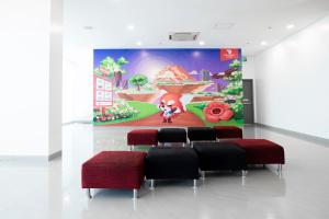 Prostor za sedenje u objektu Red Planet Davao