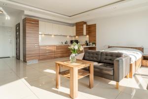 Kuchyň nebo kuchyňský kout v ubytování Capital Towers Premium Sunset 15th floor & darmowy parking podziemny