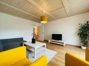TV a/nebo společenská místnost v ubytování Dill Apartment Pleinfeld am Brombachsee I