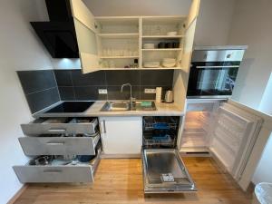 Kuchyň nebo kuchyňský kout v ubytování Dill Apartment Pleinfeld am Brombachsee I