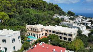 an aerial view of a large white building at Hotel Villa Sarah in Capri