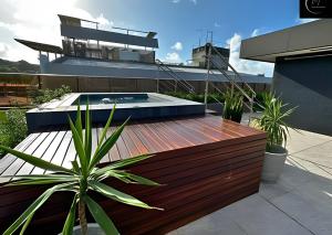 Uma varanda ou terraço em LM Unity Cabo branco