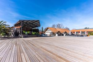 Bygningen som feriehuset ligger i