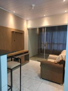 Χώρος καθιστικού στο apartamento confortável