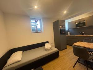 Kuchyň nebo kuchyňský kout v ubytování Apartments Metzingen Panoramablick