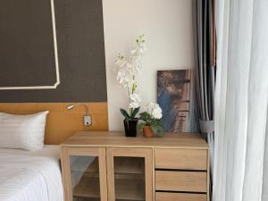 Voodi või voodid majutusasutuse Sea view apartment at Aristo2 by Lofty toas