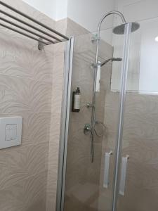 a shower with a glass door in a bathroom at Green House in Terlizzi