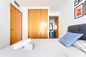 Postel nebo postele na pokoji v ubytování Pool&Beach Apartment Calafell by VM Group