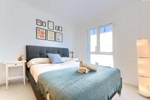 Postel nebo postele na pokoji v ubytování Pool&Beach Apartment Calafell by VM Group