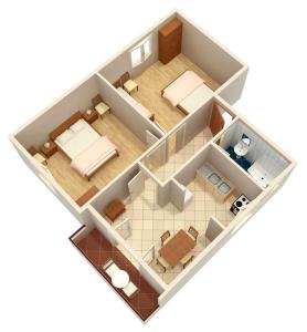 Půdorys ubytování Apartment Drace 4550a
