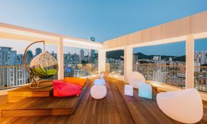 Balkón nebo terasa v ubytování Allzip Archieve4H Residence hotel Busan