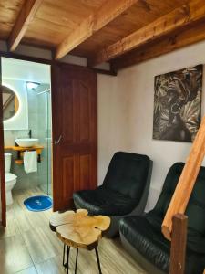 Posezení v ubytování Hospedaje Oasis Blue Laureles Medellín