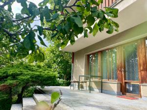 Zahrada ubytování Apartment s terasou Lysá