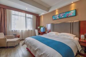 Voodi või voodid majutusasutuse Bestway Hotel Xi'an toas