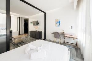 Posteľ alebo postele v izbe v ubytovaní Athenian Dream Suite