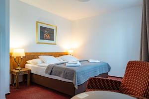 Postel nebo postele na pokoji v ubytování Hotel Volf