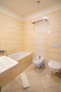 Koupelna v ubytování Hotel Volf