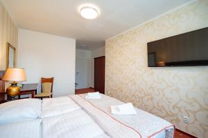 Postel nebo postele na pokoji v ubytování Hotel Volf