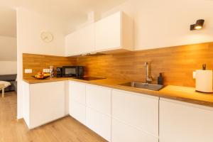 Kuchyň nebo kuchyňský kout v ubytování Apartmaji Klavdija + 14 fotografií