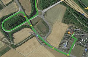 a map of a road with a green line at Roatel Gau-Bickelheim A61 my-roatel-com in Gau-Bickelheim +6 photos