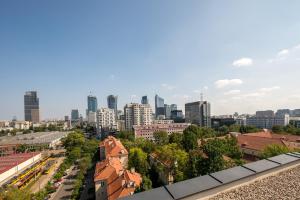Výhľad na mesto Varšava alebo výhľad na mesto priamo z apartmánu