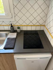 Kuchyňa alebo kuchynka v ubytovaní Appartement - les jardins de Cybèle - Gréoux-Les-Bains