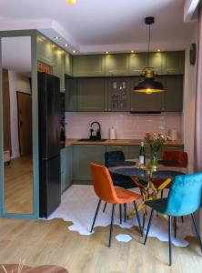 Kuchyň nebo kuchyňský kout v ubytování SanHeksan