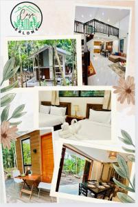 a collage of photos of a house at Tagaytay's Cozy Loft-type Forest House and Camp in Silang