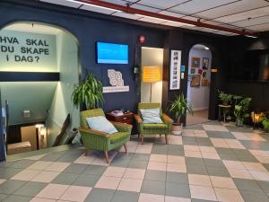 Et sittehjørne på SKAP Hostel Mandal