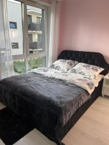Katil atau katil-katil dalam bilik di Apartament z kuchnia dla 4 osób w centrum Bydgoszczy MBella