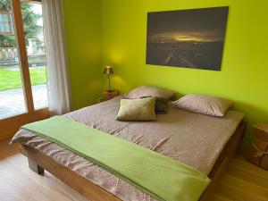 Vuode tai vuoteita majoituspaikassa Bright Rays Chalet with Phenomenal Views of the Mountains