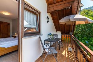 Postel nebo postele na pokoji v ubytování Haus Berger