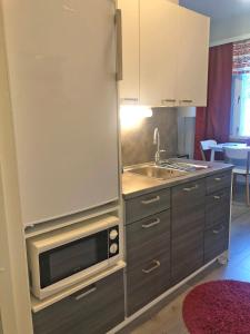 Kuchyň nebo kuchyňský kout v ubytování Muurame-City huoneet