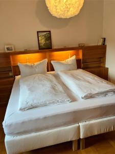 Posteľ alebo postele v izbe v ubytovaní Kleine Ferienwohnung am Rande der Wildnis